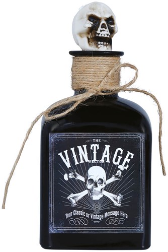 Flesje Gif met Skull Halloween - 20cm