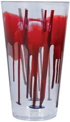 Glas Halloween met Bloed - 15cm