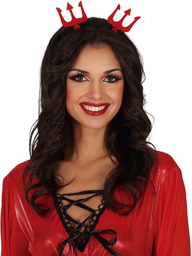 Halloween Tiara met Duivels Drietand