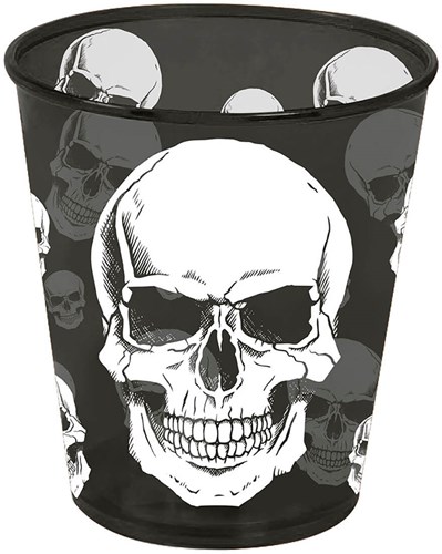Halloween Glas Doodshoofd - 9x10cm