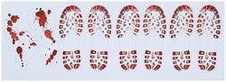 Bloody Halloween Schoenafdrukken Vinyl 2st - 25x70cm