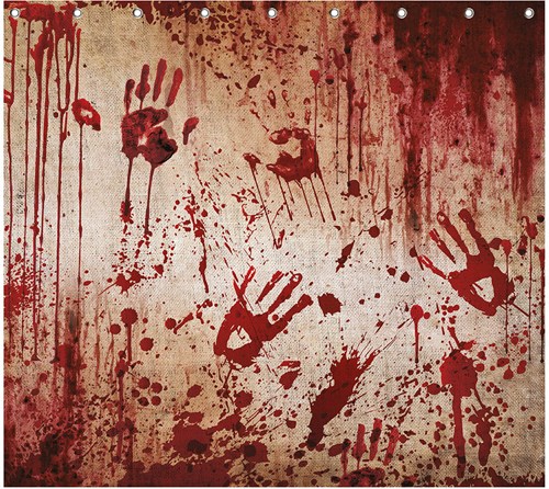 Douchegordijn Halloween Deco Bloody - 200x180cm
