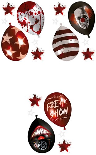 Raamstickers Halloween Ballon Horror Clown - 30x40cm