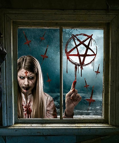 Raamstickers Halloween Possessed - 60x80cm