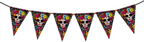 Day of the Dead Vlaggetjes Papier - 3mtr