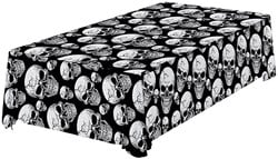 Halloween Tafelkleed Doodshoofd Plastic - 137x274cm