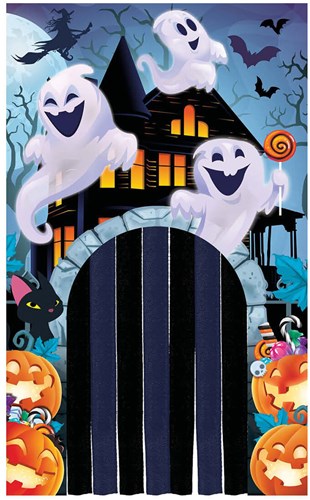 Deurdecoratie Halloween Spoken - 145x240cm