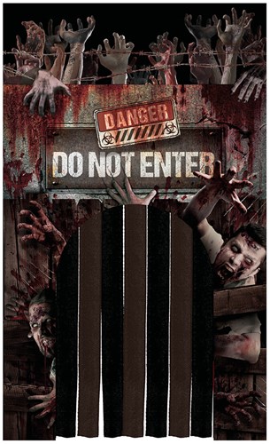 Deurgordijn Halloween Zombies - 145x240cm