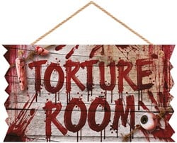 Bord Halloween Torture Room - 35x20cm