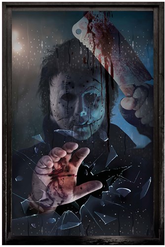 Decoratie Doek Halloween Killer Michael - 80x120cm