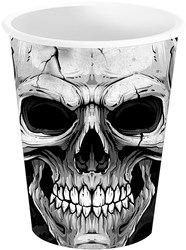 Halloween Bekers Doodshoofd - 6st