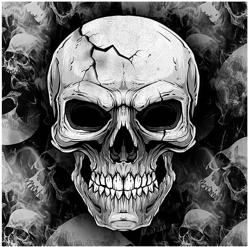 Halloween Servetten Doodshoofd 33x33cm - 12st