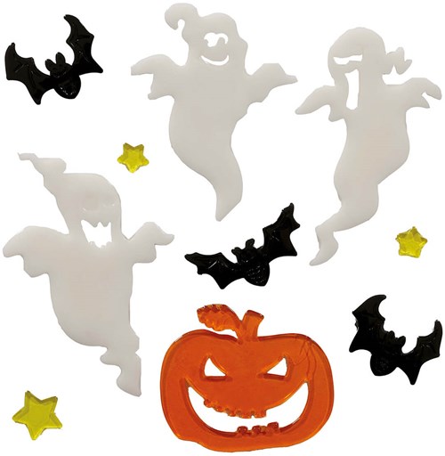 Halloween Gel Raamstickers Spoken - 20x20cm (product)