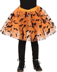 Tule Kinder Rokje Halloween Oranje - 30cm