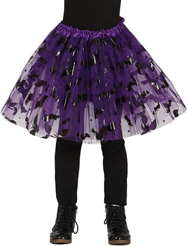 Tule Kinder Rokje Halloween Paars - 30cm
