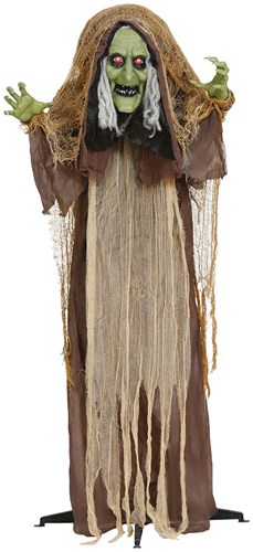 Decoratie Halloween Gebochelde Heks - 145cm