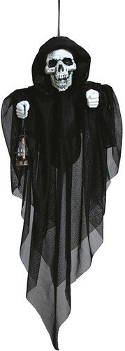 Hangdecoratie Halloween Skelet met Lantaarn - 50cm