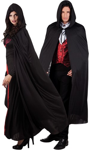 Cape met Capuchon Zwart (180cm)