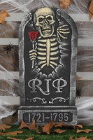 Halloween Grafsteen Skelet RIP - 32x65cm