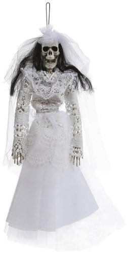 Hangdeco Halloween Bruid Skelet - 40cm