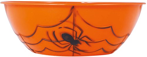 Halloween Schaal Oranje met Spinnenweb (27x9cm) (1)