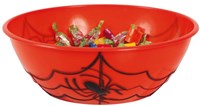 Oranje Halloween Schaal met Spinnenweb (27x9cm)