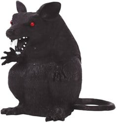 Decoratie Rat Zwart - 18cm