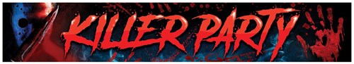 Banner Killer Party Halloween - 290x50cm