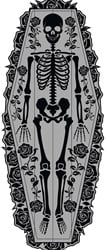 Tafelloper Halloween Skelet- 183x60cm