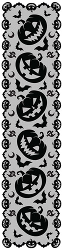 Tafelloper Halloween Pompoenen - 200x45cm