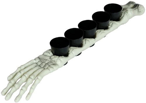 Skelet Arm met 5 Shotglaasjes - 50cm
