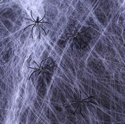 Brandvertragend Spinnenweb 1000gr + 12 Spinnen 