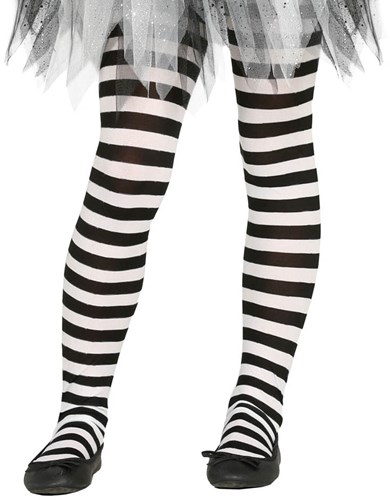 Witte en Zwarte Gestreepte Kinderpanty