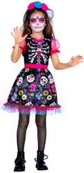 Halloween Meisjes Jurk Dia de los Muertos