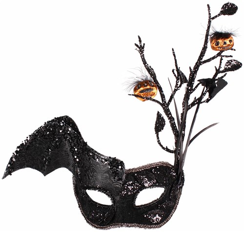 Halloween Oogmasker (Zwart)