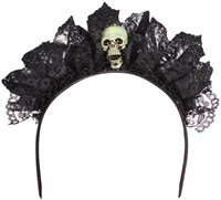 Dark Princess Diadeem Zwart met Kant