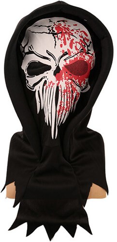Bloody Halloween Masker Skull met Kap