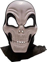 Masker Halloween Skull met Kap (plastic)