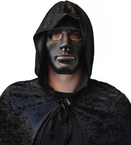 Masker Halloween Anonymous Zwart (plastic)