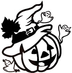 Glitter Sjabloon QuickTattoo Pumpkin - 8x9,5cm