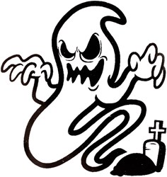 Glitter Sjabloon QuickTattoo Spookje - 8x9,5cm