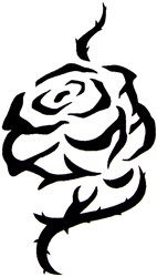 Glitter Sjabloon QuickTattoo Roos - 8x9,5cm