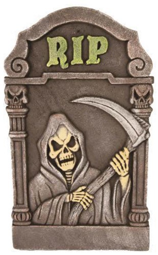 Decoratie Grafsteen Glow in the Dark RIP (60cm)