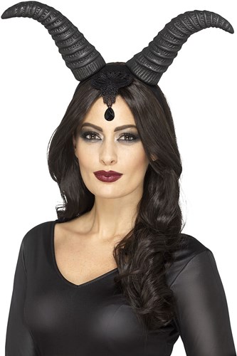 Demon Queen Diadeem Hoorns Zwart