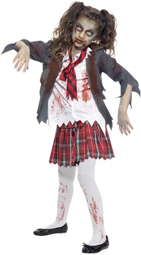 Halloweenkostuum Zombie Schoolmeisje Uniform