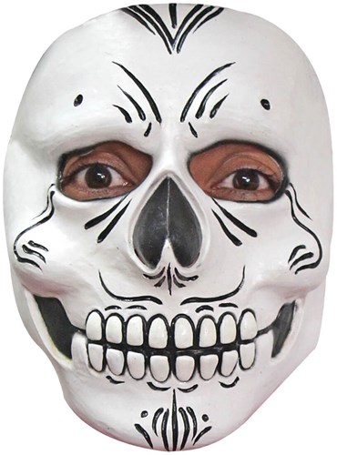 Latex Masker Black Catrin - Day of the Dead 