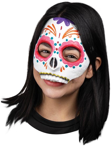 Latex Halfmasker Pretty Catrina - Day of the Dead
