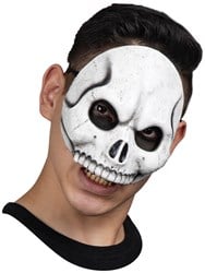 Latex Skull Halfmasker White Skeleton