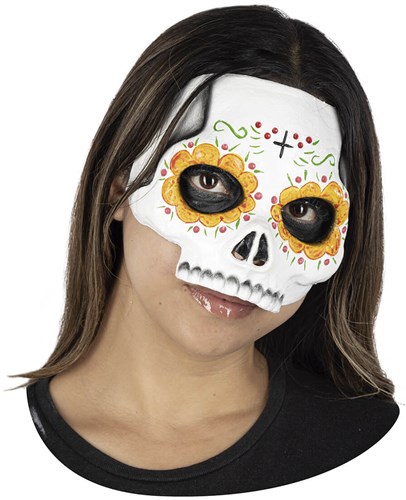 Latex Halfmasker Huesudita - Day of the Dead
