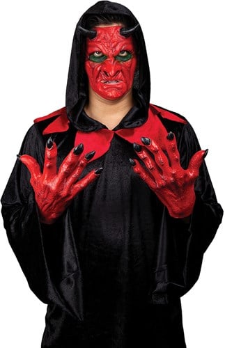 Duivel Set (latex) - Masker en Handen 